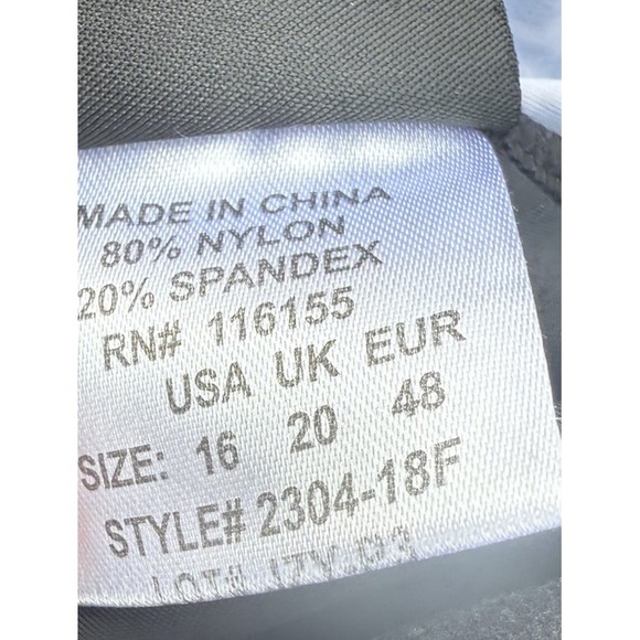 Swim Solutions women's Plus Size 16 Swim Dress One Piece Navy Blue White - Picture 5 of 7